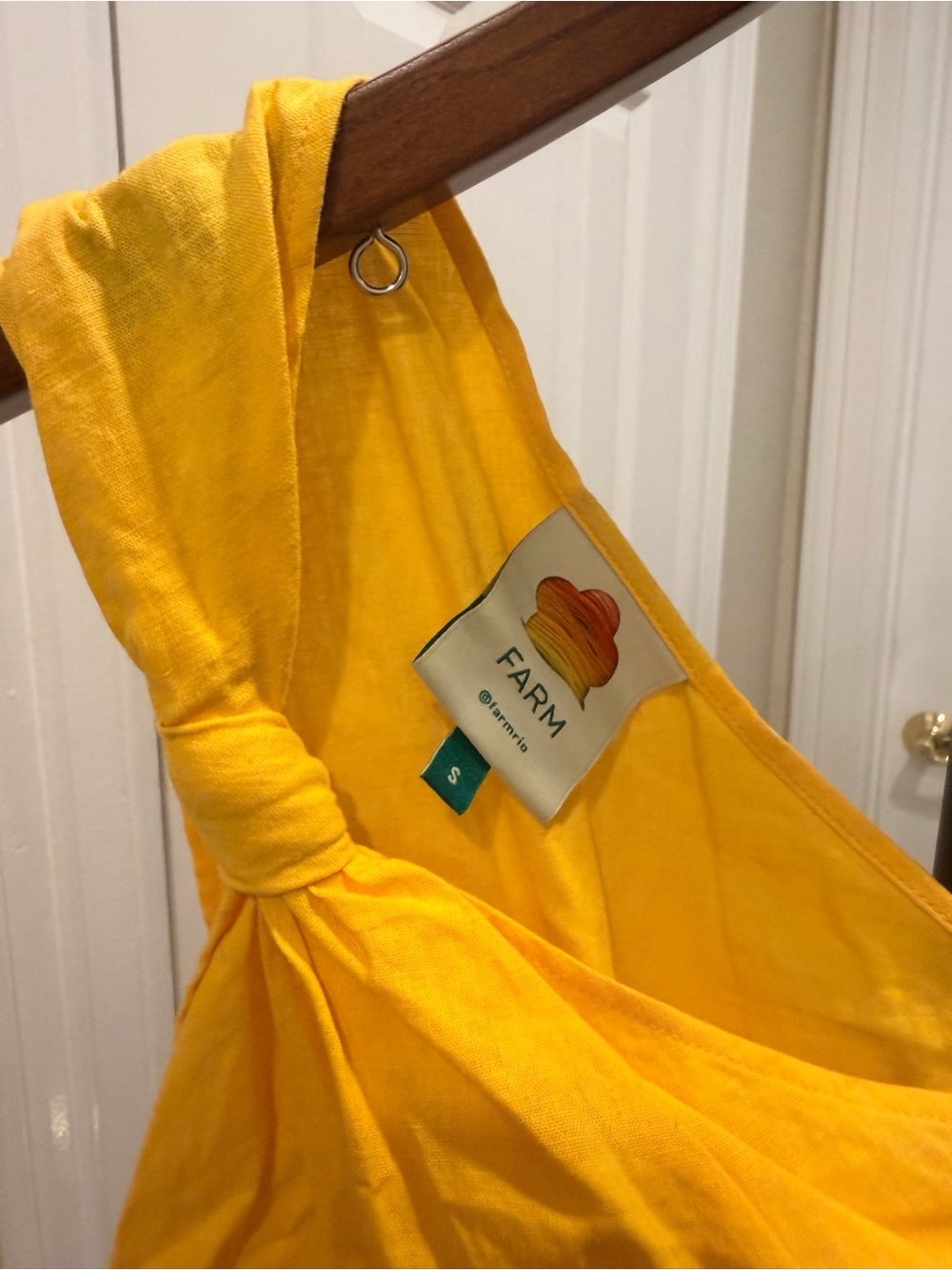 FARM Rio One-Shoulder Yellow Crop Top Size Small - Picture 4 of 8